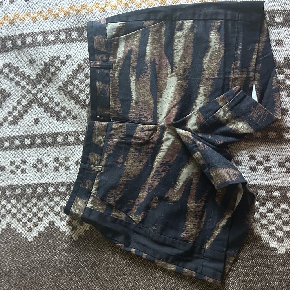 MICHAEL Michael Kors Animal Print Shorts in Black and Brown